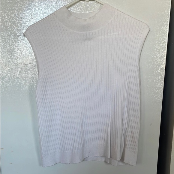 Worthington women’s white ribbed sleeveless top XXL - Picture 1 of 4
